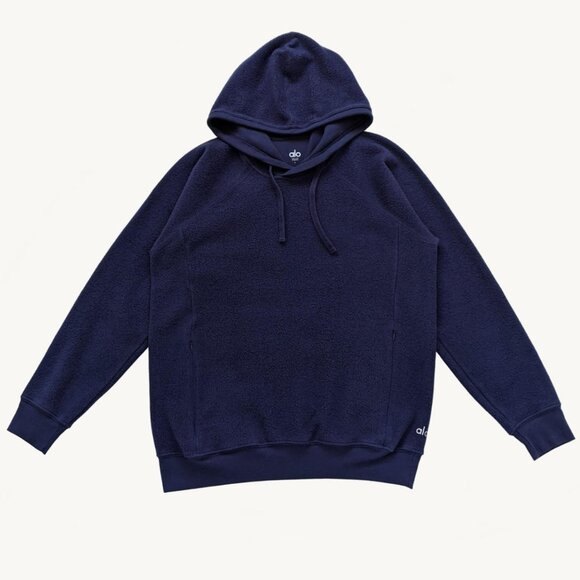 ALO Yoga Men's Unisex Triumph Hoodie In Navy Blue | Size L - Picture 11 of 16